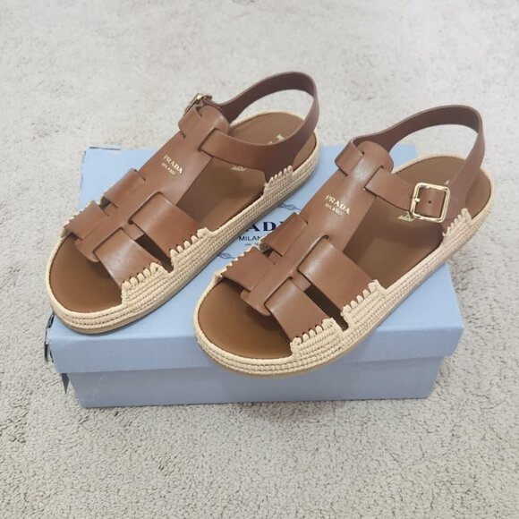 Prada Leather Sandals – Women’s IT 40 - Picture 2 of 9